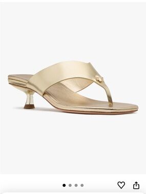 Kate Spade New York Kitten Heel Sandals Size 8 NIB Gold